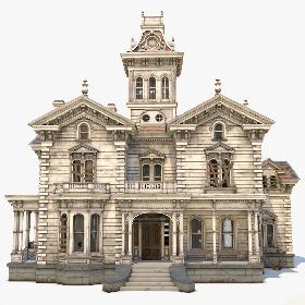 Old Abandoned American House 3D model